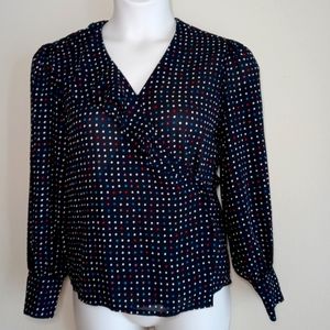 Ruffled Cross Body Blouse
